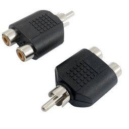 Adapter: RCA, male - 2x RCA, female