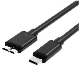Кабель: 1m, Micro USB 3.0 - USB-C