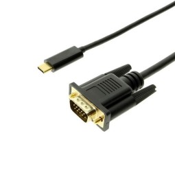 Cable: 2m, USB-C, male - VGA, D-Sub, male