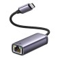 Adapter: USB-C, pistik - Network, LAN, RJ45, pesa: Gigabit Ethernet 1000 Mbit/s, PREMIUM
