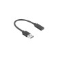Adapter: 0.12m, OTG, USB 2.0, male - USB-C, female