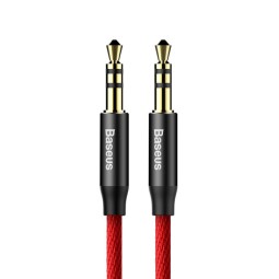 1m, Audio-jack, AUX, 3.5mm кабель: Baseus Yiven M30 -  Красный