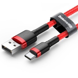 1m, USB-C - USB cable: Baseus Cafule -  Red