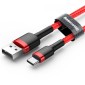 3m, USB-C - USB cable: Baseus Cafule -  Red