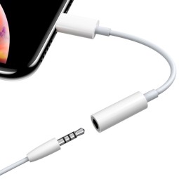 Devia adapter, üleminek: Lightning, iPhone, iPad, male - Audio-jack, AUX, 3.5mm, female