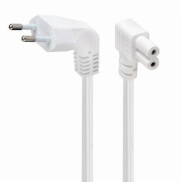 Power cable: 1.8m, C7, 2pin, 2x90o - White