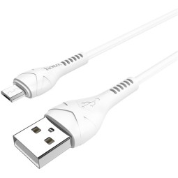 Hoco кабель: 1m, Micro USB - USB: X37 - Белый