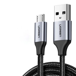 0.25m, Micro USB - USB kaabel, juhe: Ugreen - Must