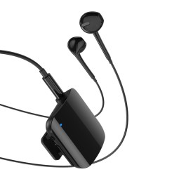 Аудио ресивер Bluetooth 5.0 адаптер, аккумулятор до 9 часов, Xo BE29 - Чёрный