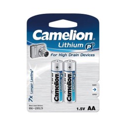 AA lithium battery, 2x - Camelion - AA - LR6, Paljchikovye, FR6, MN1500, MX1500, MV1500, Type 316