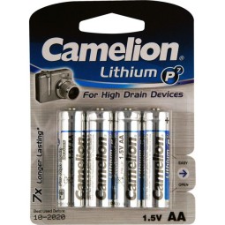 AA lithium battery, 4x - Camelion - AA - LR6, Paljchikovye, FR6, MN1500, MX1500, MV1500, Type 316