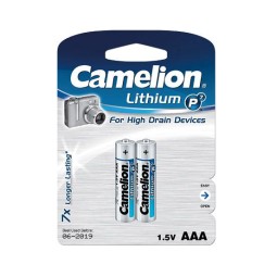 AAA lithium battery, 2x - Camelion - AAA - LR03, Mizinchikovye, FR03, MN2400, MX2400, MV2400, Type 286