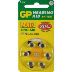 A10 batteries Hearing Aid, 6x - GP - 10, PR70 - ZA10, B0104, B20PA, AC10, HA10, 10AU, DA10, 10H