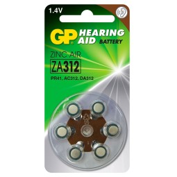 A312 batteries Hearing Aid, 6x - GP - 312, PR41 - ZA312