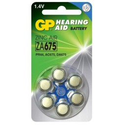 A675 batteries Hearing Aid, 6x - GP - 675, PR44 - ZA675