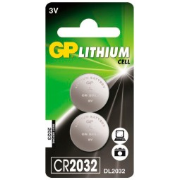 CR2032 liitium patarei, 2x - GP - CR2032