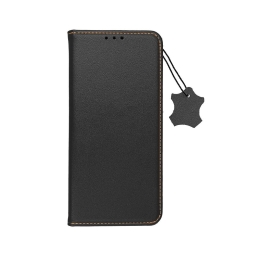 Кожаный чехол Samsung Galaxy A12, A125 - Чёрный