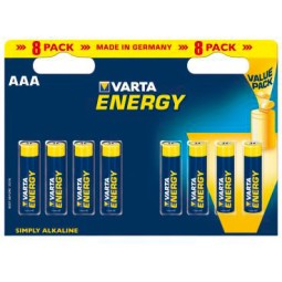 AAA батарейка, 8x - Varta - AAA - LR03, Mizinchikovye, FR03, MN2400, MX2400, MV2400, Type 286