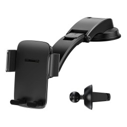 Air Vent Car Holder and sticks to the dashboard, holder 6-8cm: Baseus Easy Pro Clamp - Black