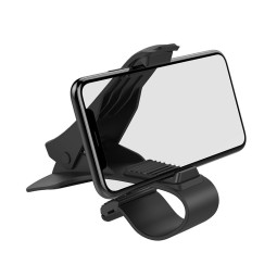 Car holder to the sun visor or to the edge of the dashboard, holder 8.5cm: Hoco CA50 - Black