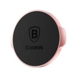 Магнитный держатель, клеить на арматуру или стекло: Baseus Small Ears Flat - Светло-розовый