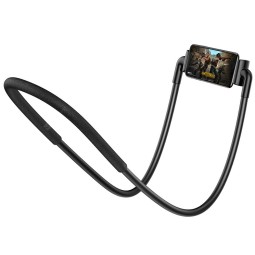 Tablet and Phone desktop stand or neck mount Baseus Necklace Lazy - Black