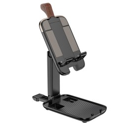 Phone or Tablet desktop stand, up to 10", Hoco S28 - Black