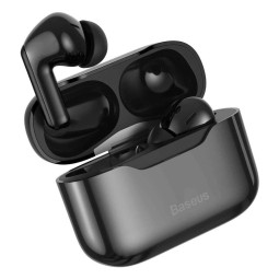 Juhtmevabad kõrvaklapid, Bluetooth 5.1, aku 40mAh kuni 5 tundi, korpus 380mAh, Baseus Simu S1 ANC - Must