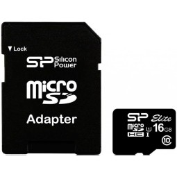16GB microSDHC карта памяти Silicon Power Elite, до W15/R40