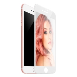 Extra 3D Kaitseklaas - iPhone 6S Plus, iPhone 6 Plus - Valge