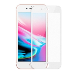 Premium 3D Glass protector - iPhone SE 2022, SE 2020, iPhone 8, iPhone 7 - White