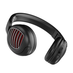 Wireless Headphones, Bluetooth 5.0, music up to 8 hours, Hoco W23 - Black