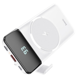 10000mAh Power bank, up to 22.5W, QuickCharge, wireless QI charger up to 15W, Magsafe hoidik: Hoco J76 - White