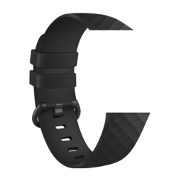 Strap for watch Fitbit Charge 3, Charge 4: Devia Deluxe Sport - Black - S