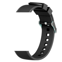 Ремешок для часов 20mm Силиконовый - Samsung Watch 40-41mm, Huawei Watch 42mm: Deчерез Deluxe Sport - Чёрный