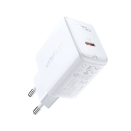 Charger 1xUSB-C, up to 20W, QuickCharge up to 12V 1.67A: Acefast A1 - White