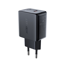 Laadija 1xUSB-C, до 20W, QuickCharge до 12V 1.67A: Acefast A1 - Must