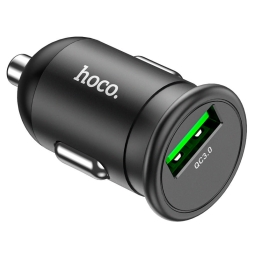 Car charger 1xUSB, up to 18W, QuickCharge: Hoco Z43 - Black