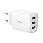 Charger 3xUSB up to 17W: Baseus Compact - White