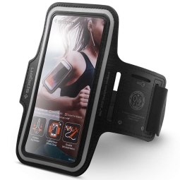 Käepael telefoni kott, armband käe külge, 6.9": Spigen A700 - Must