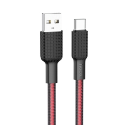 1m, USB-C - USB кабель: Hoco X69 - Punane