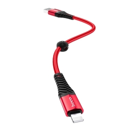 1m, Lightning - USB kaabel, juhe: Hoco Cool X38 - Punane
