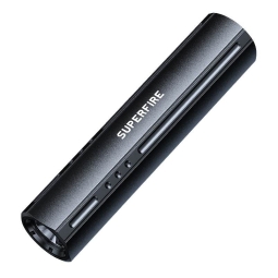 Flashlight SuperFire S32, 300lm, 1200mAh 18650, USB-C - Black