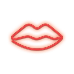 Led lamp, on the window and wall Forever Lips -  Red