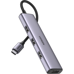 Делитель, хаб USB-C hub 4xUSB 3.0: Ugreen - Серый
