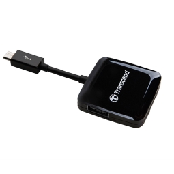 Считыватель Transcend RDP9 считыватель: Micro USB - SD, micro SD (microSDHC, microSDXC), USB
