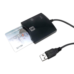 ID Card reader: USB male - ID card, Smart card: Transcend N68 - Black
