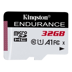 32GB microSDHC карта памяти Kingston High Endurance, до W30mb/s R95mb/s