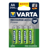 AA rechargeable batteries, 4x - Varta 2100mAh, HR6 NiMH 1.2V