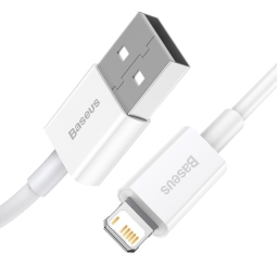 Cable: 0.25m, Lightning - USB: Baseus Superior - White